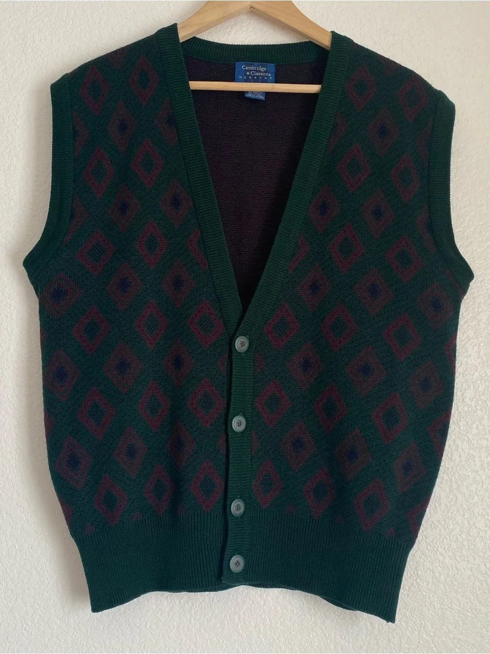Vintage Cambridge Classics sweater vest, M